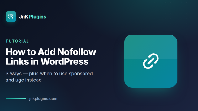 Add nofollow links in WordPress — featured card