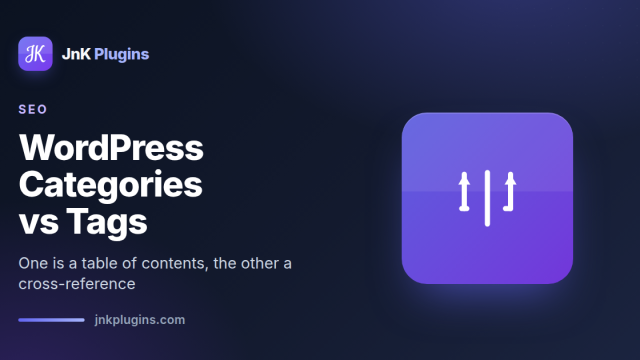WordPress categories vs tags — featured card