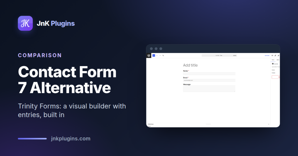 Contact Form 7 alternative with Trinity Forms