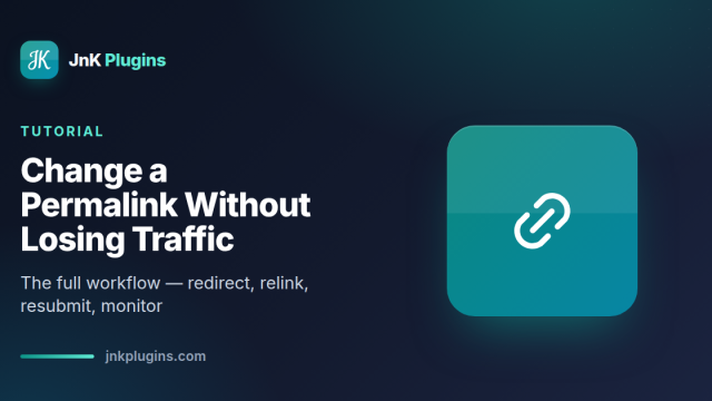 Change a WordPress permalink safely — featured card