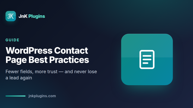 WordPress contact page best practices — featured card