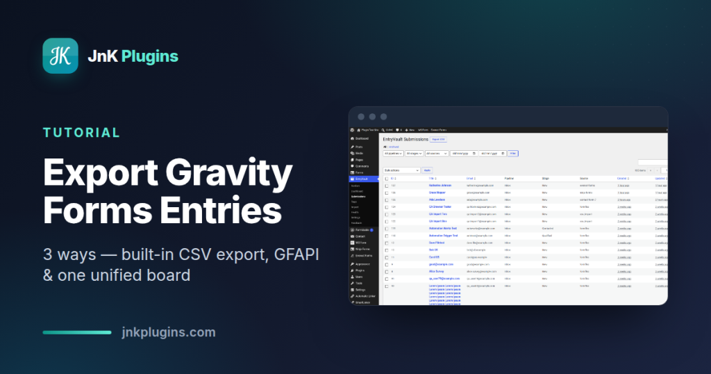 Export Gravity Forms entries tutorial — featured card