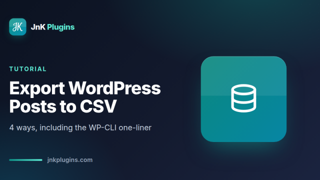 Export WordPress posts to CSV — featured card