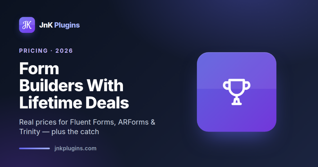 WordPress form builders offering lifetime deals instead of annual renewals