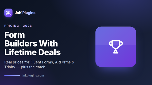 WordPress form builders offering lifetime deals instead of annual renewals