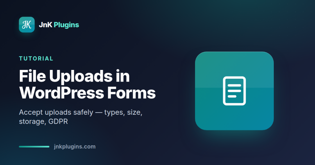Featured card: file uploads in WordPress forms