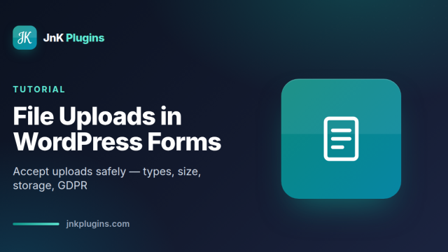Featured card: file uploads in WordPress forms