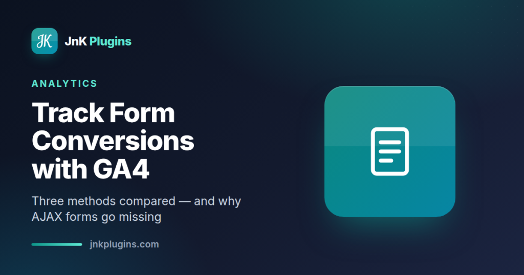 Track form conversions with GA4 — featured card