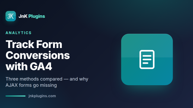 Track form conversions with GA4 — featured card