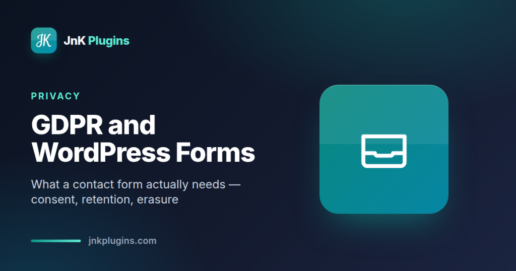 GDPR and WordPress forms — featured card