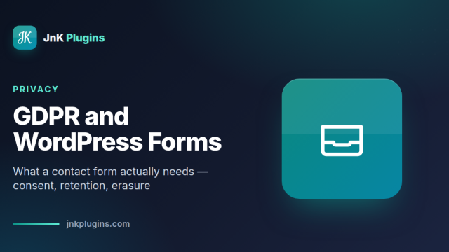 GDPR and WordPress forms — featured card