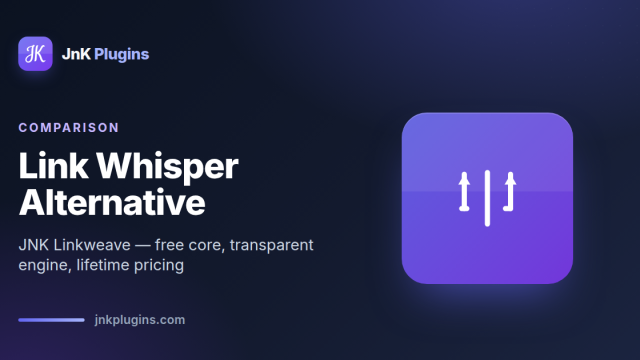 Link Whisper alternative with JnK Linkweave