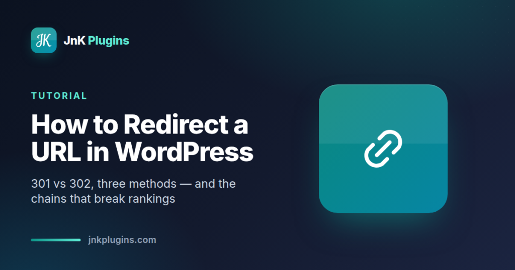 Redirect a URL in WordPress — featured card