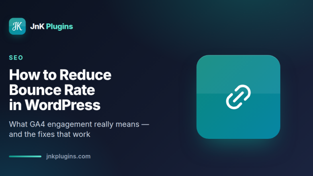 Reduce bounce rate in WordPress — featured card