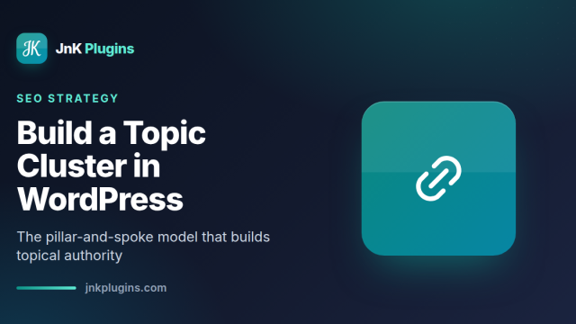 Topic cluster content hub in WordPress — featured card
