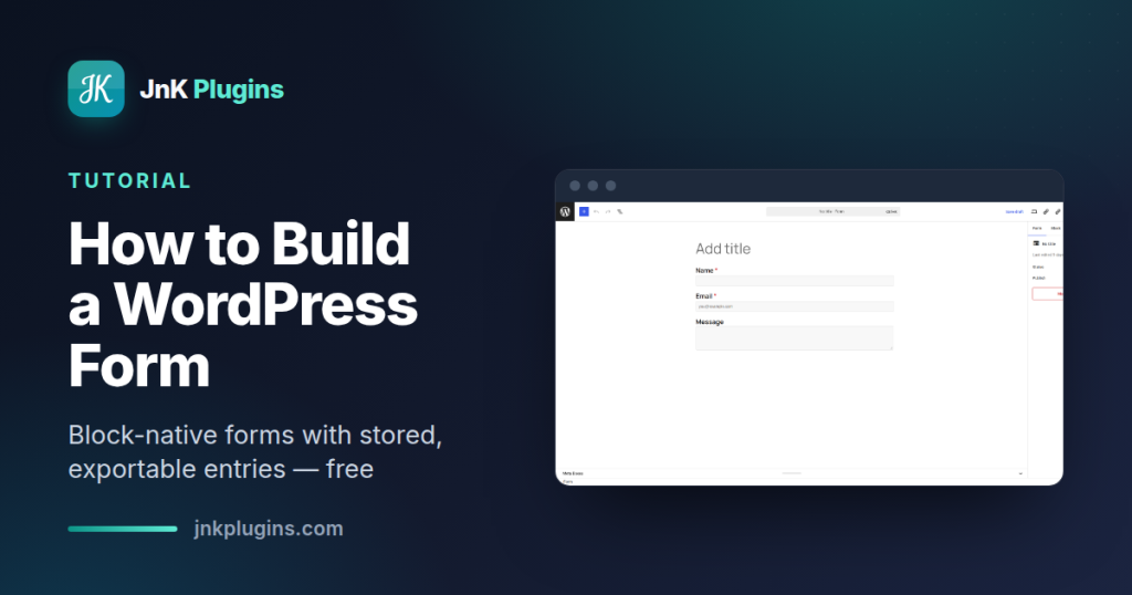 Build a WordPress form with Trinity Forms