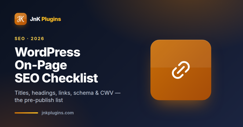 WordPress on-page SEO checklist — featured card