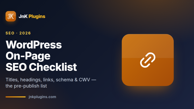 WordPress on-page SEO checklist — featured card