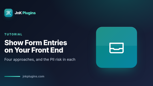 Illustration for displaying form entries on the front end