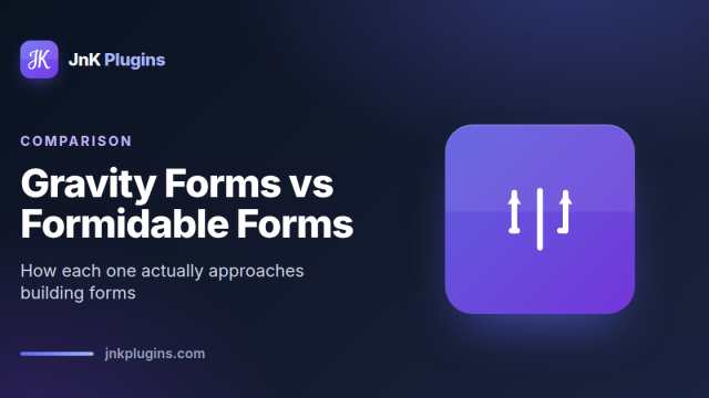 Illustration comparing Gravity Forms and Formidable Forms