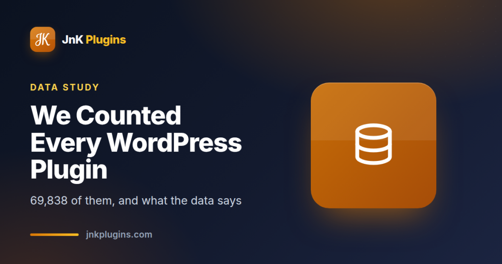 Data study card: We Counted Every WordPress Plugin, 69,838 of them