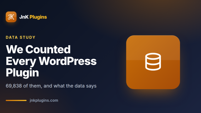 Data study card: We Counted Every WordPress Plugin, 69,838 of them