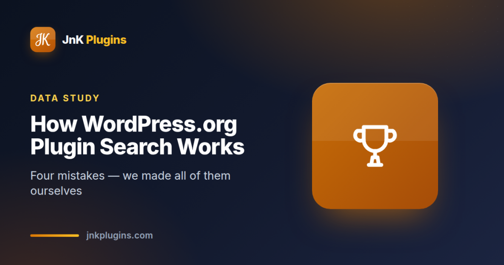 Illustration for how WordPress.org plugin search ranks plugins