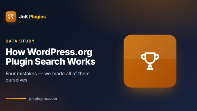 Illustration for how WordPress.org plugin search ranks plugins