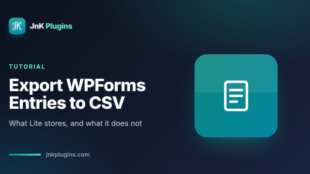 Exporting WPForms entries to a CSV file in WordPress